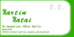 martin matai business card