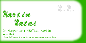 martin matai business card